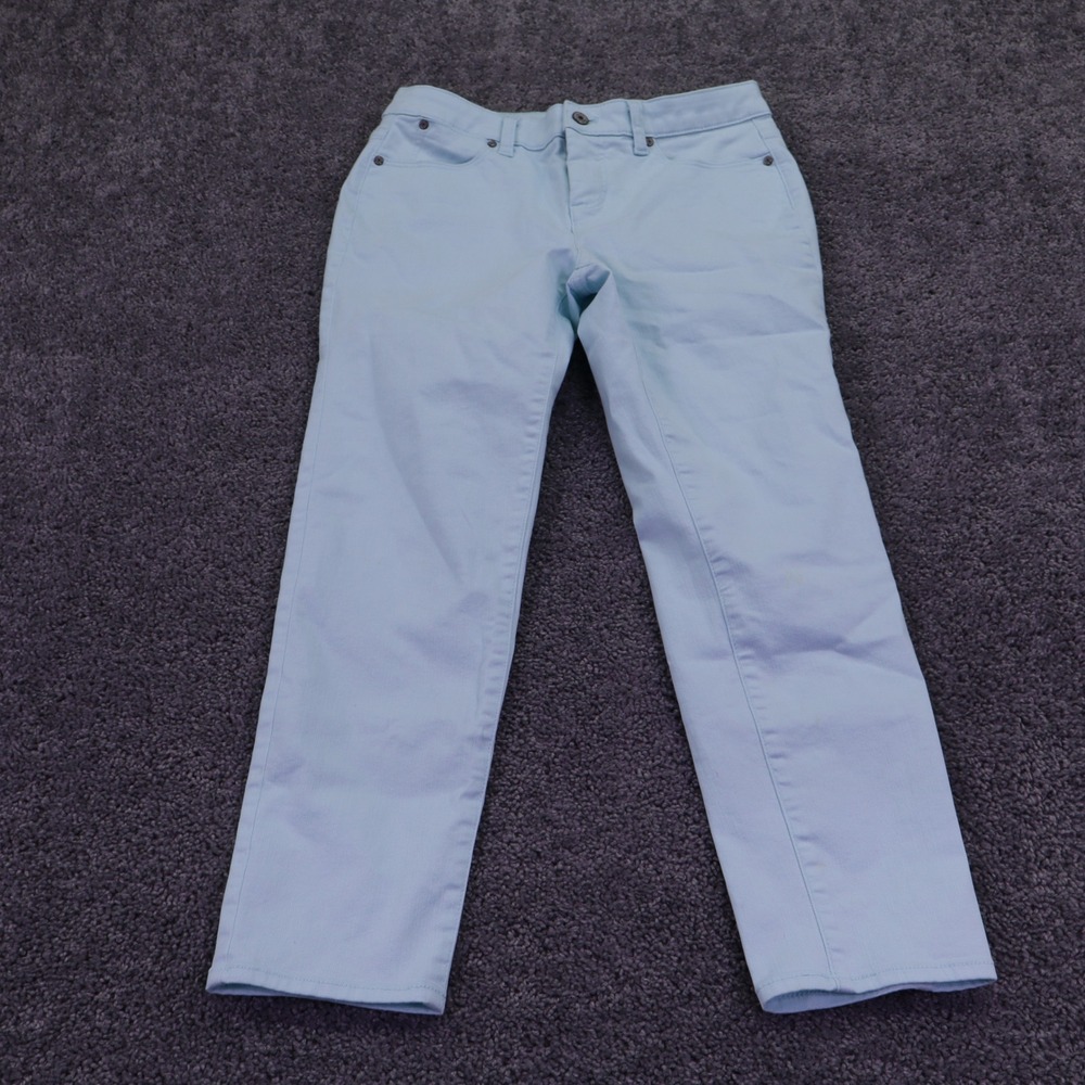 Talbots Ankle Pants Womens 6P Light Blue Simply Flattering Stretch Casual
